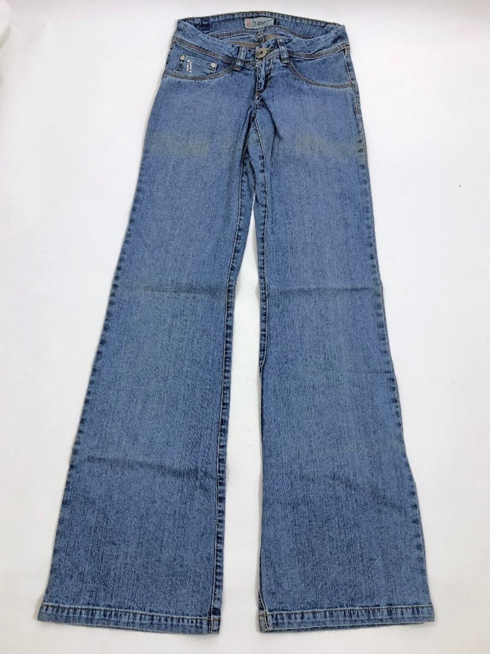 Diesam Authentic Jeans Size 26 Semi Distressed 2 Hip Pocket Style Flare Legs
